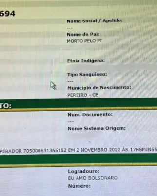 “Morto pelo PT” e “Eu amo Bolsonaro”: defesa cobra investigação após arquivamento de caso no SUS