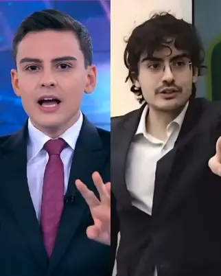 Dudu Camargo apresenta programa em uma televisão local de Teresina, no Piauí