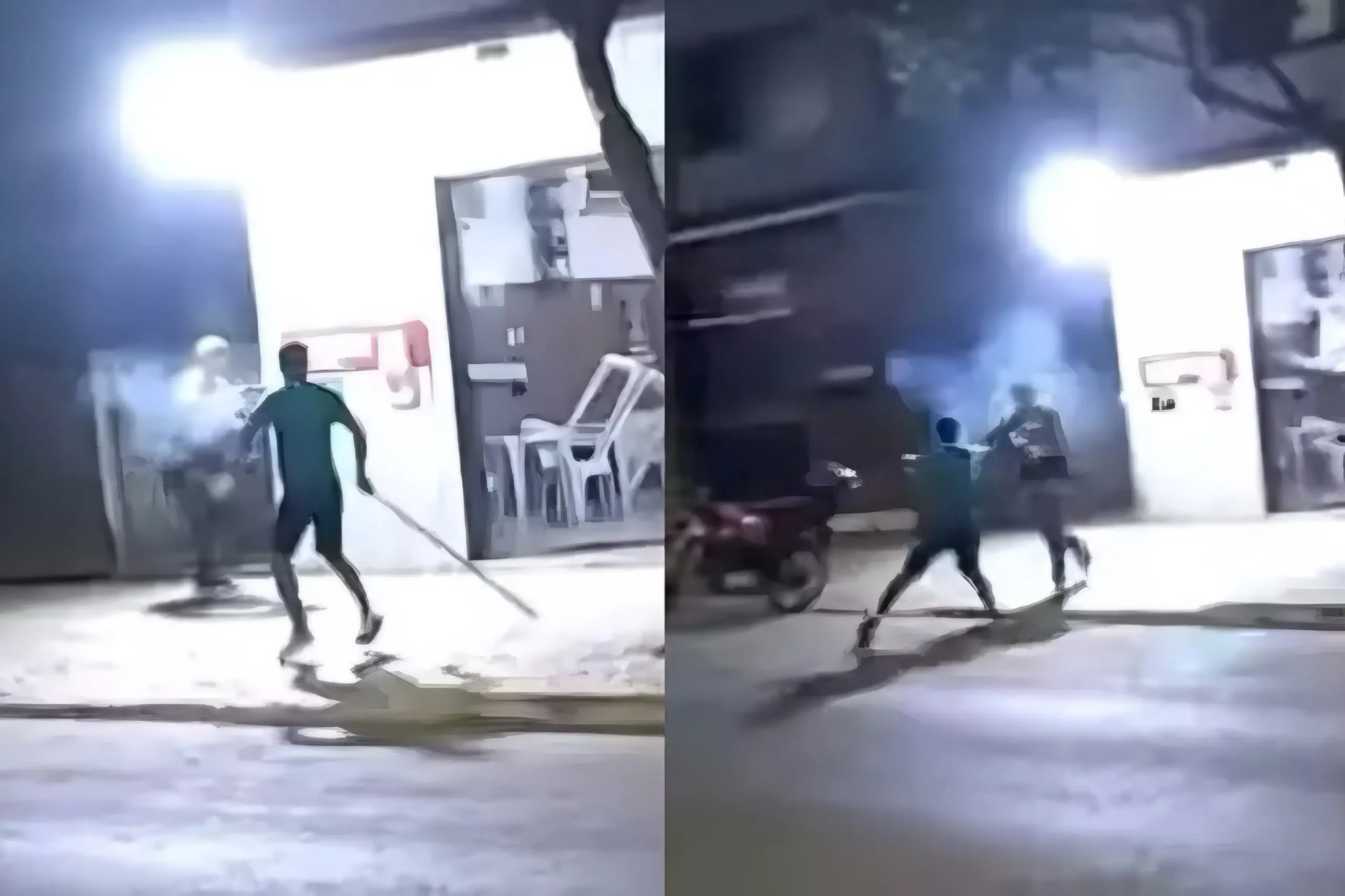 Homem ameaça clientes e dona de bar com motosserra ligada; veja vídeo