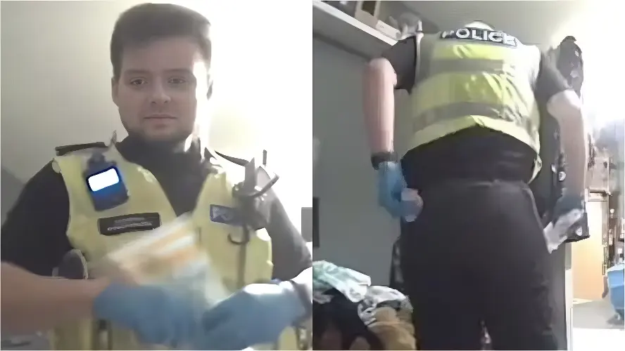 Policial é flagrado roubando calcinha durante busca em apartamento; assista