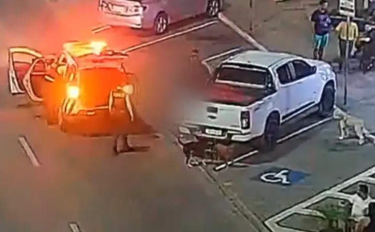 VÍDEO: Motorista embriagado dirige por calçadão de Fortaleza e é detido por policiais