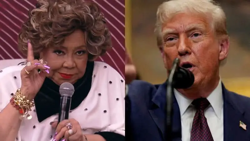 cantora Alcione viralizou recentemente nas redes sociais ao jurar o presidente dos Estados Unidos de macumba  |  Reprodução / Redes Sociais