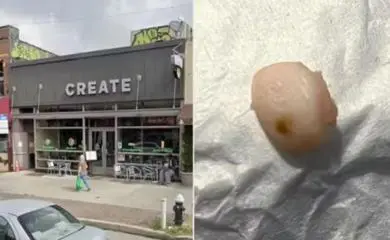 Mulher encontra ponta de dedo humano em wrap de frango
