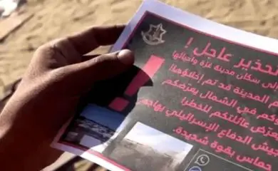 Israel espalha panfletos em Gaza e ameaça intensificar a guerra