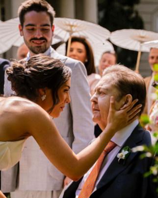Faustão em casamento da filha. Divulgação