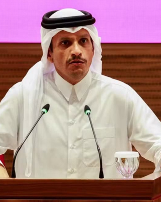 O primeiro-ministro do Catar, Mohammed bin Abdulrahman al-Thani, em 9 de setembro de 2025 — (Foto: Karim Jaafar/AFP)