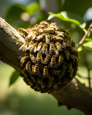 Enxame de abelhas
(foto gerada por IA)