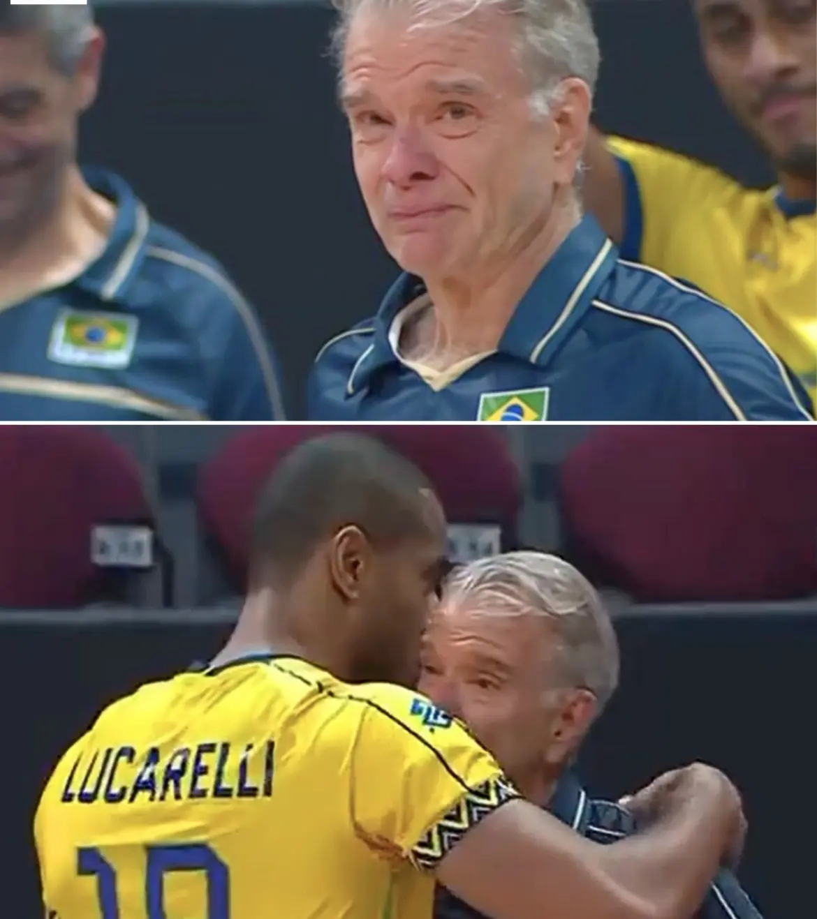 jogadores consolam Bernadinho