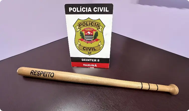 Jovem é preso após agressão com taco de beisebol em festa no interior de SP (Foto: Divulgação Polícia Civil)