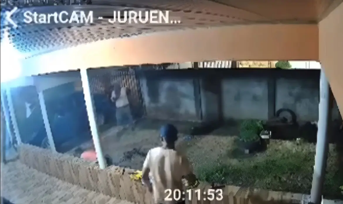 Vídeo: churrasco entre amigos termina em execução brutal (Foto: Câmeras de segurança)