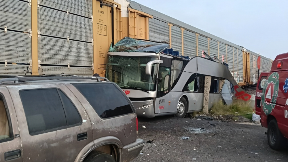 Trem parte ônibus ao meio e deixa oito mortos; imagens são chocantes