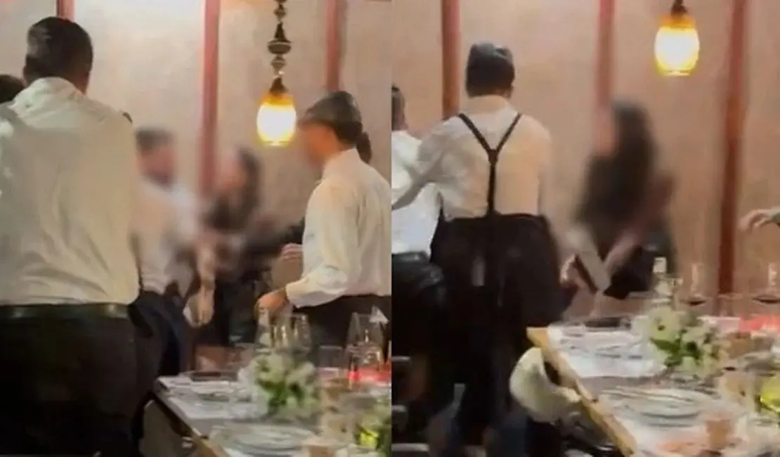 Climão no jantar: homem vê noiva jantando com ex em restaurante e inicia briga (Foto: Reprodução/Redes sociais)