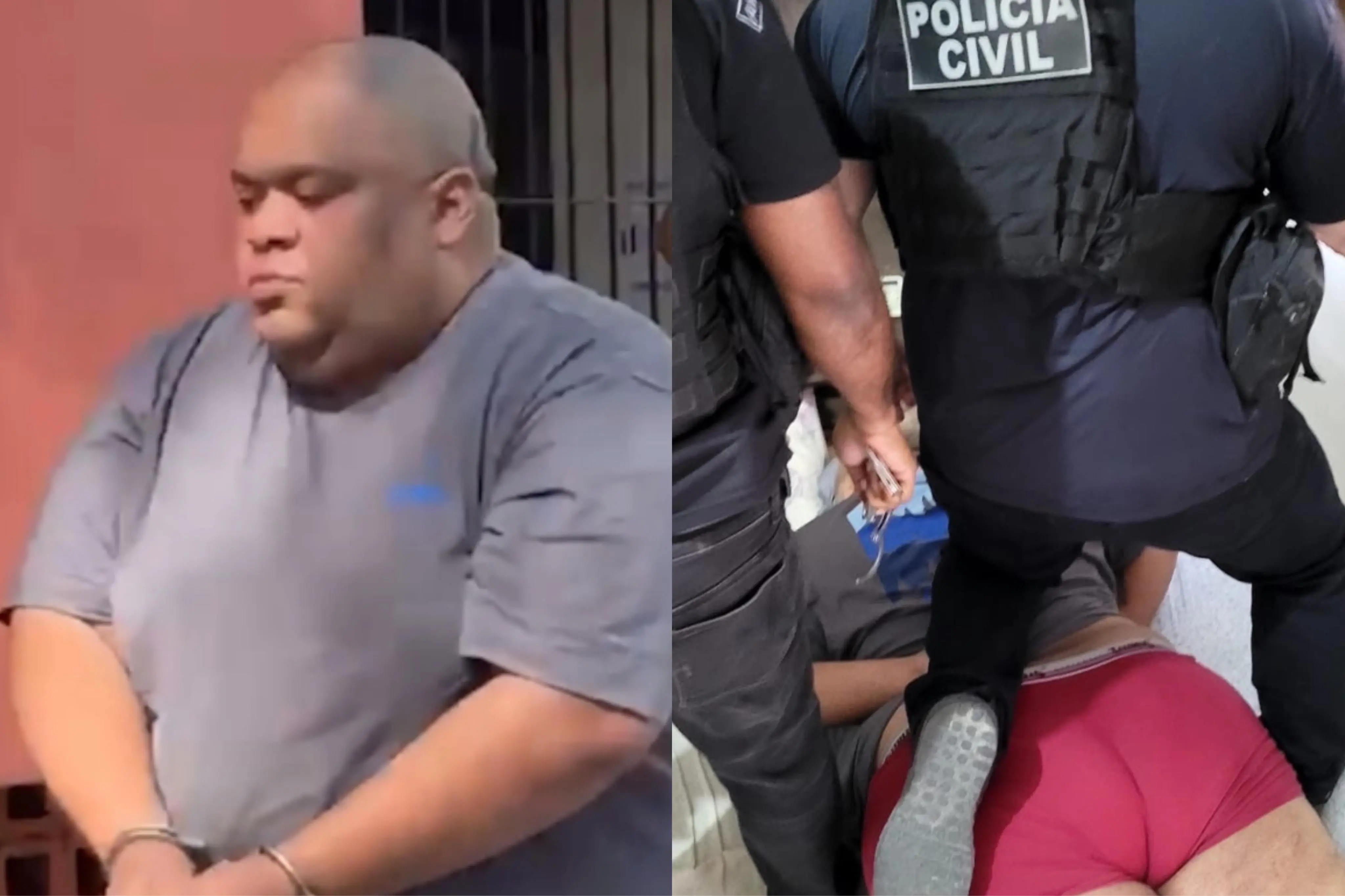 'Gordão do Lins' é preso durante operação conjunta da Polícia Civil com a Ssinte e apoio da DDEF (Foto: Reprodução/Polícia Civil)