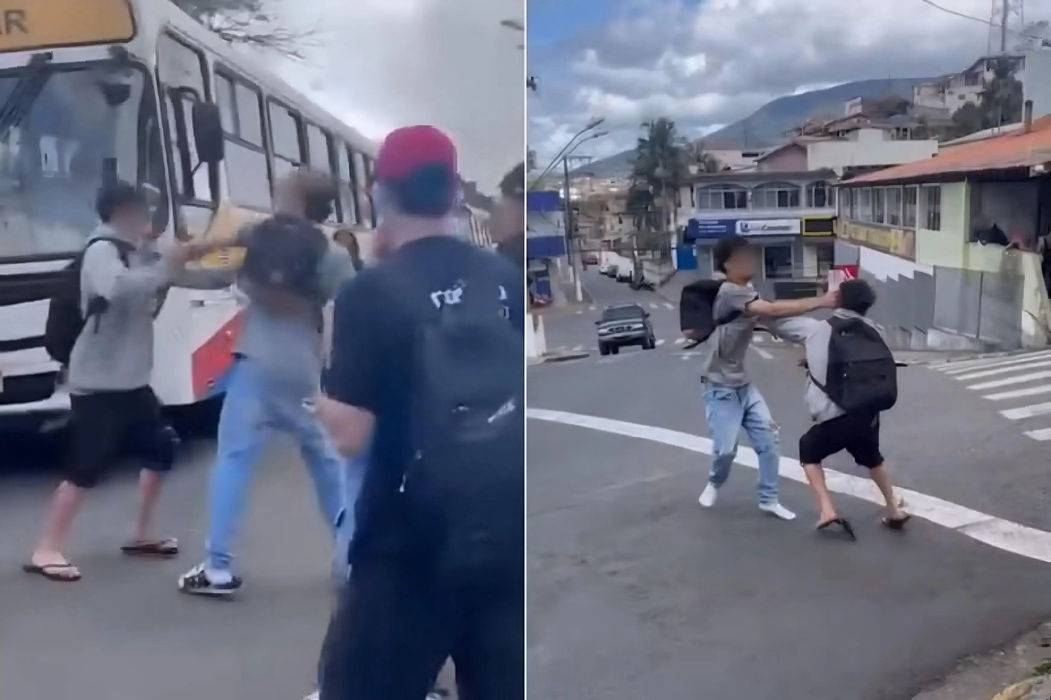 Estudante agride adolescente com soco-inglês em frente escola estadual em Cajati (SP) ( Foto: Redes Sociais)