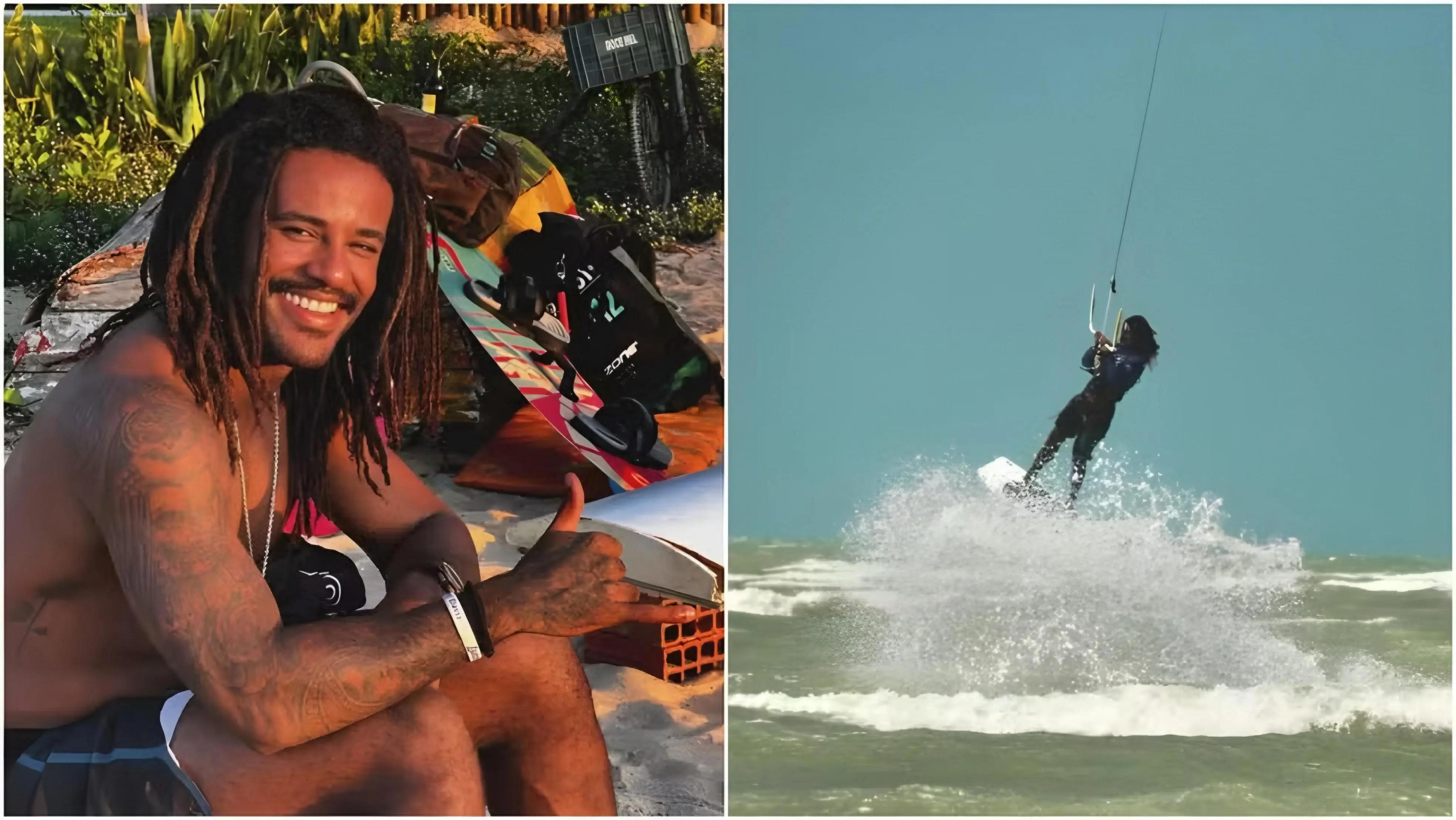 O atleta de kitesurf Victor Vilela morreu na tarde do último sábado (20) (Foto: Reprodução/Redes sociais)