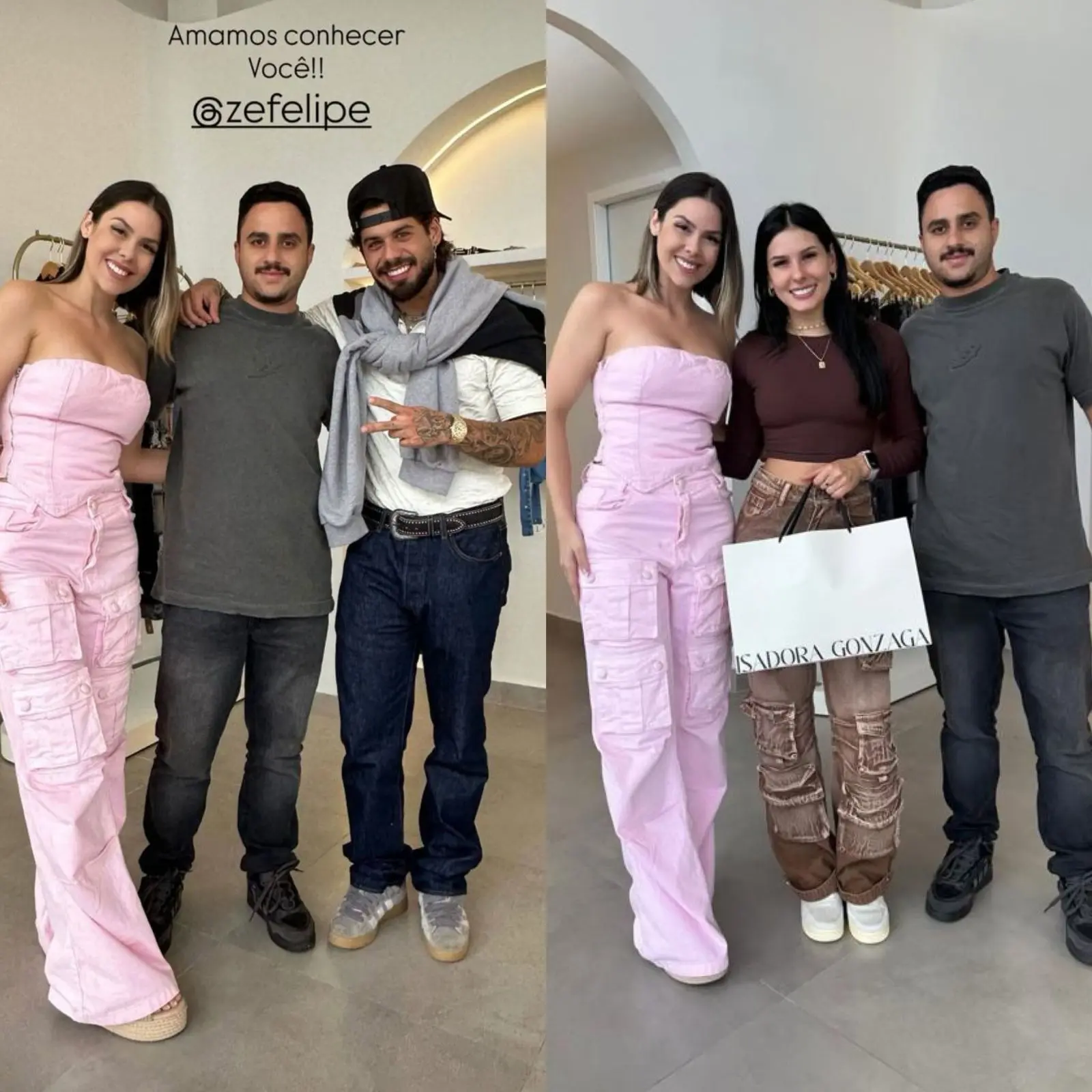 Ana Castela e Zé Felipe são flagrados fazendo compras juntos (Foto: Reprodução/Redes sociais)
