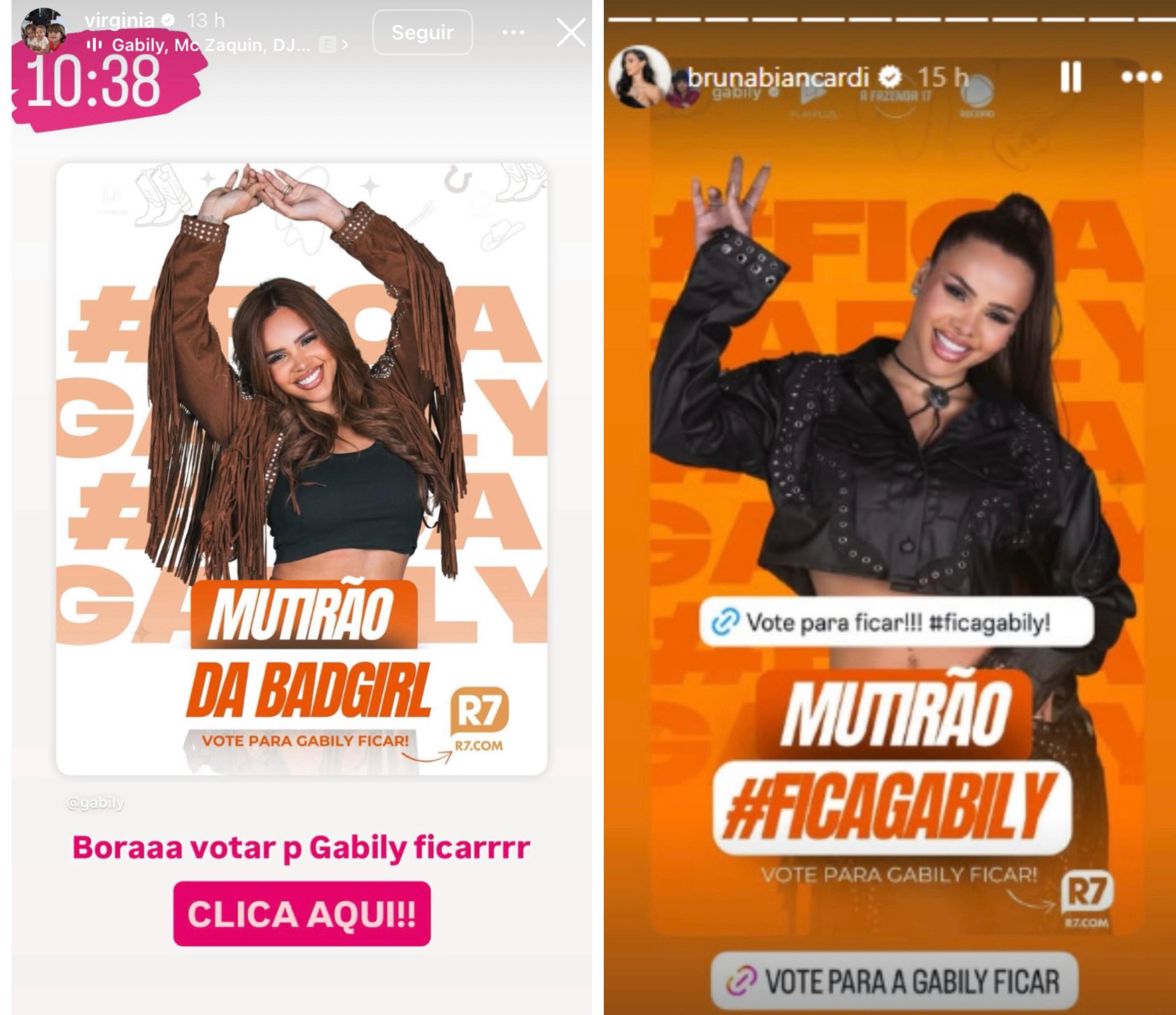 Mutirões realizados por Virginia e Biancardi - Imagem-Reprodução: Redes Sociais 