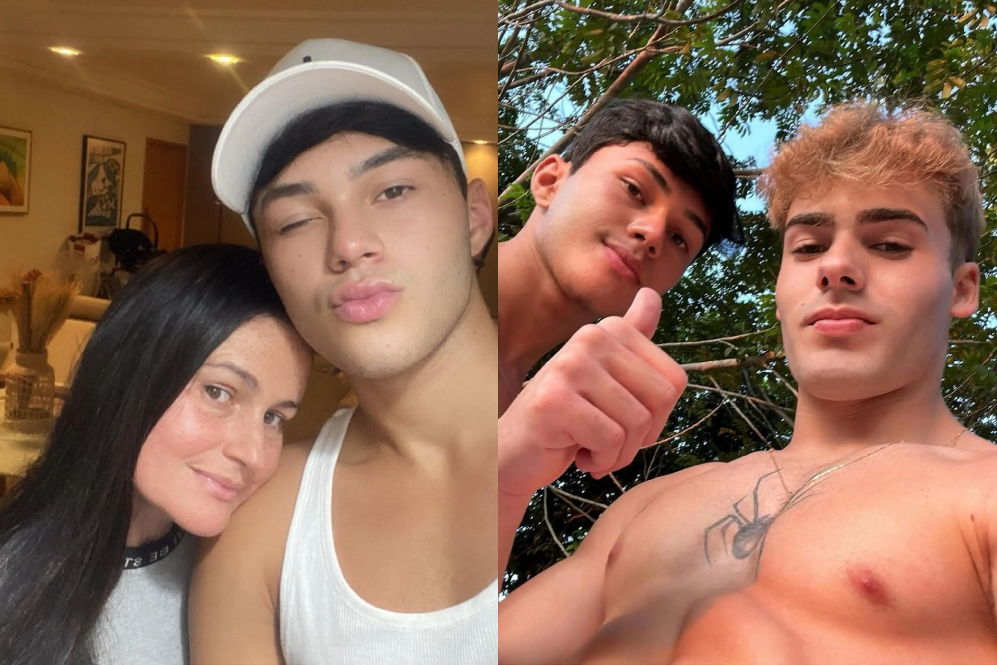 Após expor agressão, mãe de Luan manda indireta para Caio (Foto: Reprodução/Redes Sociais)