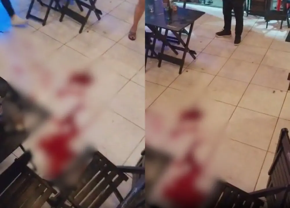 Casal é baleado em bar por disparo acidental (Foto: Reprodução/Redes Sociais)