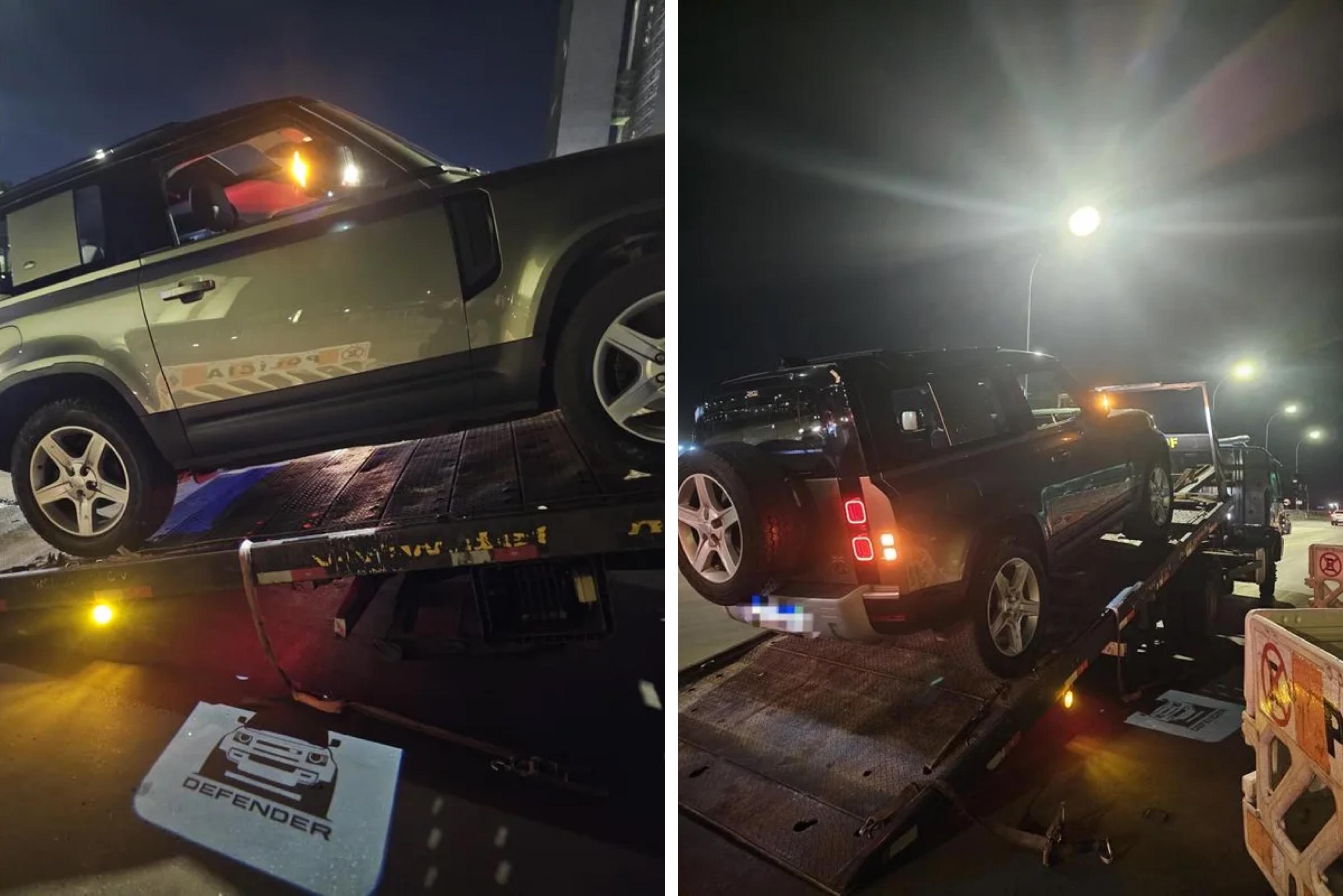 Carro da empresária Anna Raphaella Lucena da Cunha Lima presa por urinar em via pública na Praça dos Três Poderes | Foto-Montagem\Reprodução: Metrópoles 