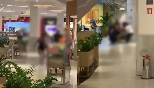 Briga chamou atenção dos clientes que estavam no shopping e perceberam a briga
