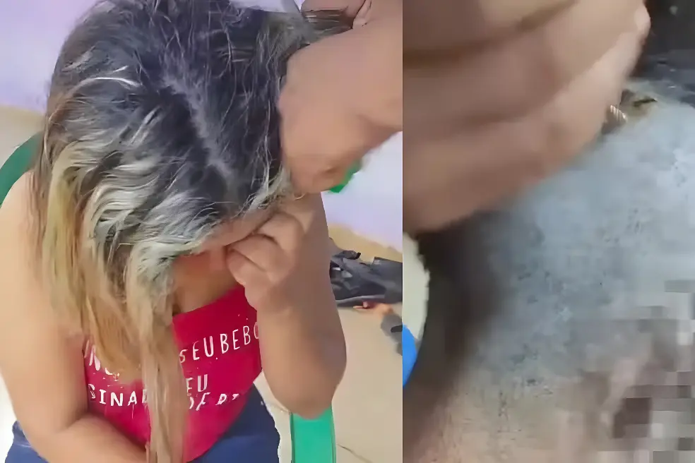 Ex-marido raspa cabeça de mulher por não aceitar o término (Foto: Reprodução)