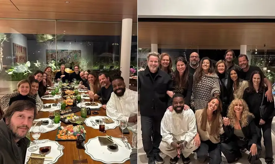Adriana Esteves, Vladimir Brichta, Regina Casé, Murilo Benício e mais famosos se reúnem — Foto: Reprodução/Instagram
