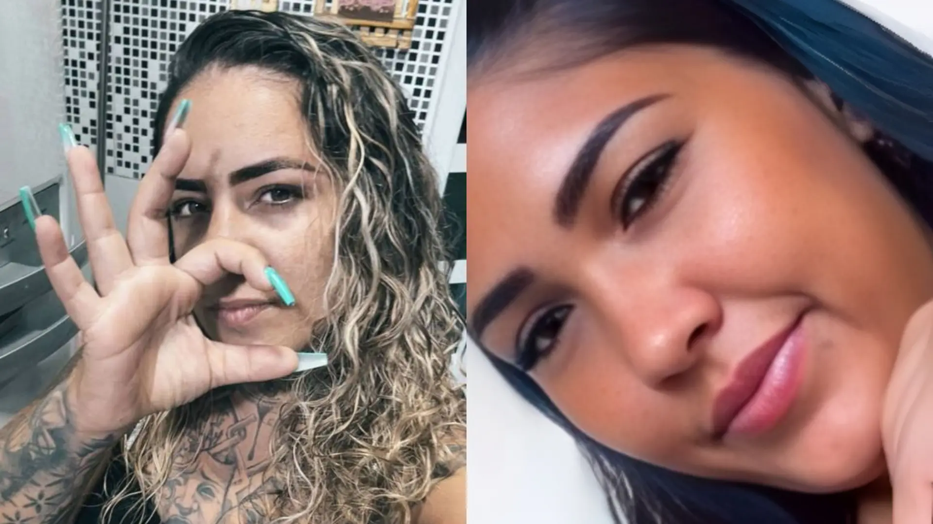 Diaba Loira (à esquerda) e Jhu do Pará (à direita). (Reprodução)
