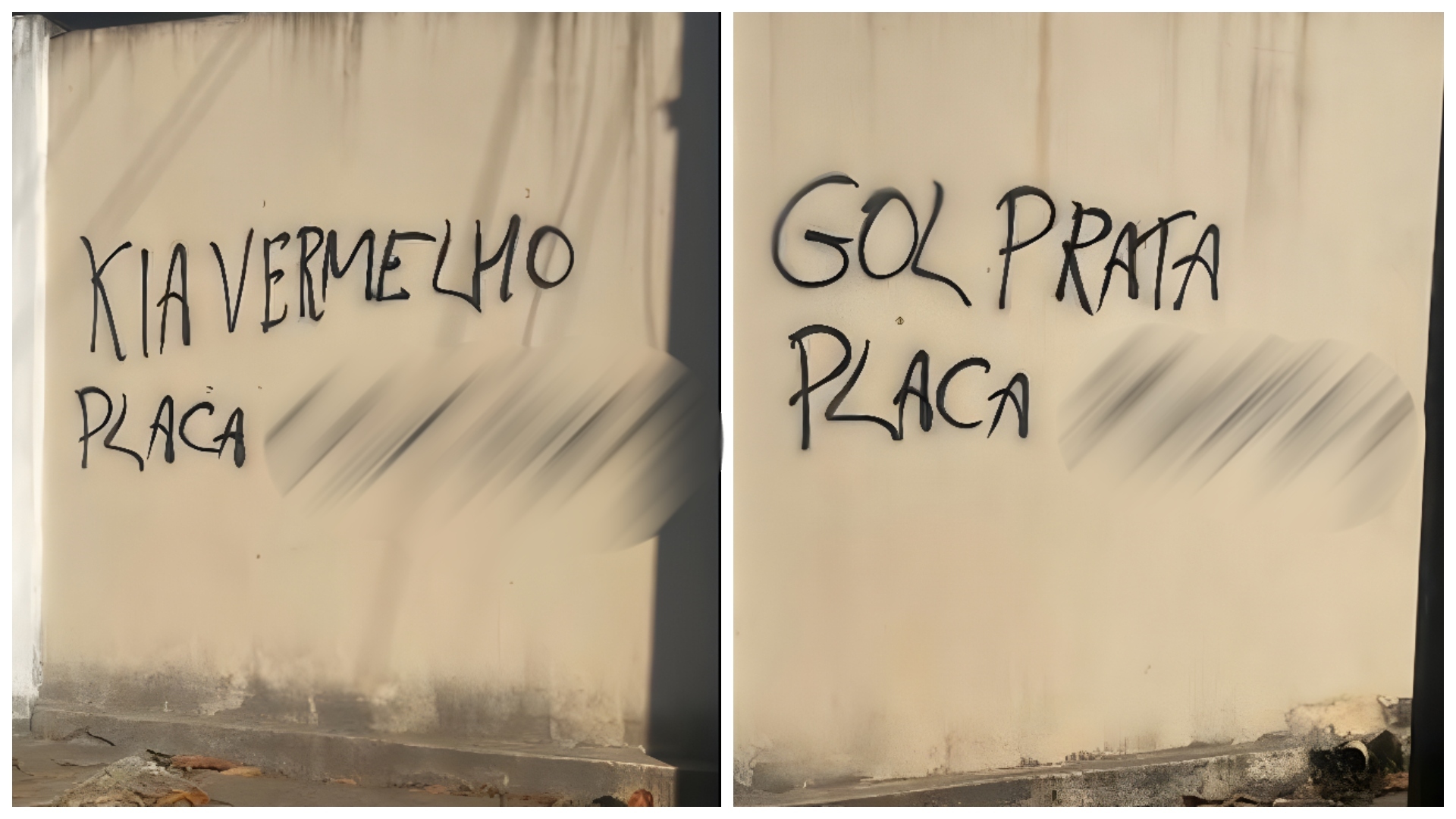 Pichações exibem ameaças em muro de condomínio.