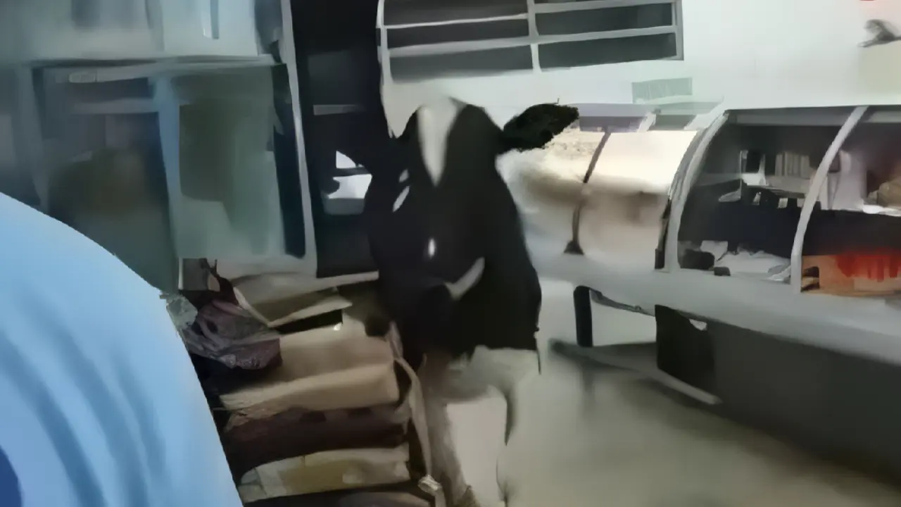 Boi invade açougue em supermercado e causa tumulto. Veja o vídeo