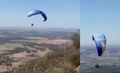 Parapente cai durante voo no interior de São Paulo