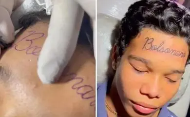 Adolescente tatua 'Bolsonaro' na testa e revela decepção