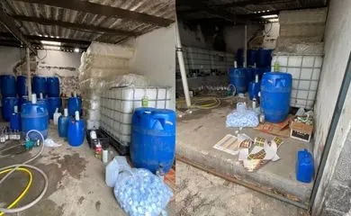 Terreno de casa: Fábrica de bebidas clandestina é fechada em Jundiaí