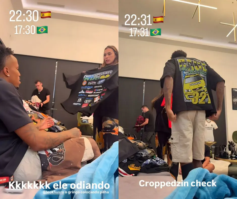Virginia grava descontração com Eder e Tainá Militão (Foto: Reprodução / Redes Sociais)