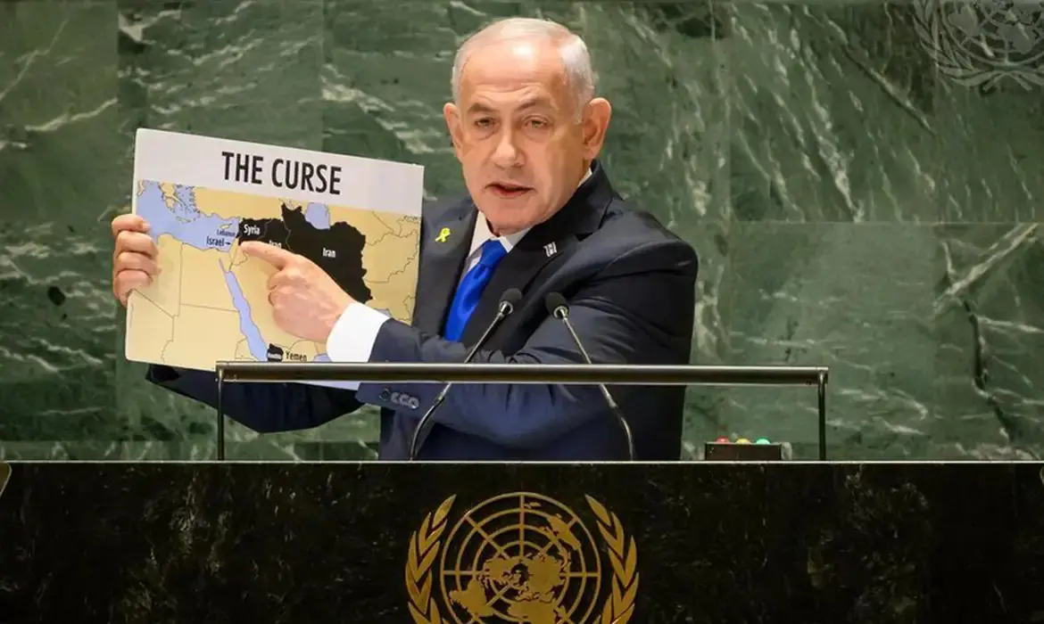 Benjamin Netanyahu durante discurso na ONU -Foto: ONU
