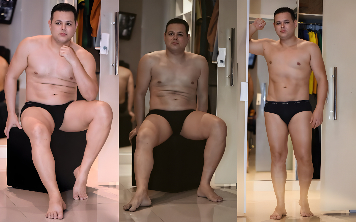 Chrystophe Divino posando de cueca em ensaio fotográfico (Foto: Reprodução / Redes Sociais)