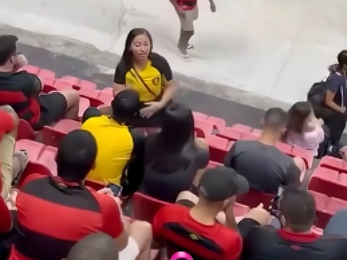 Mulher que pegou marido traindo em estádio fala pela 1ª vez sobre o caso (Foto: Reprodução Redes Sociais)
