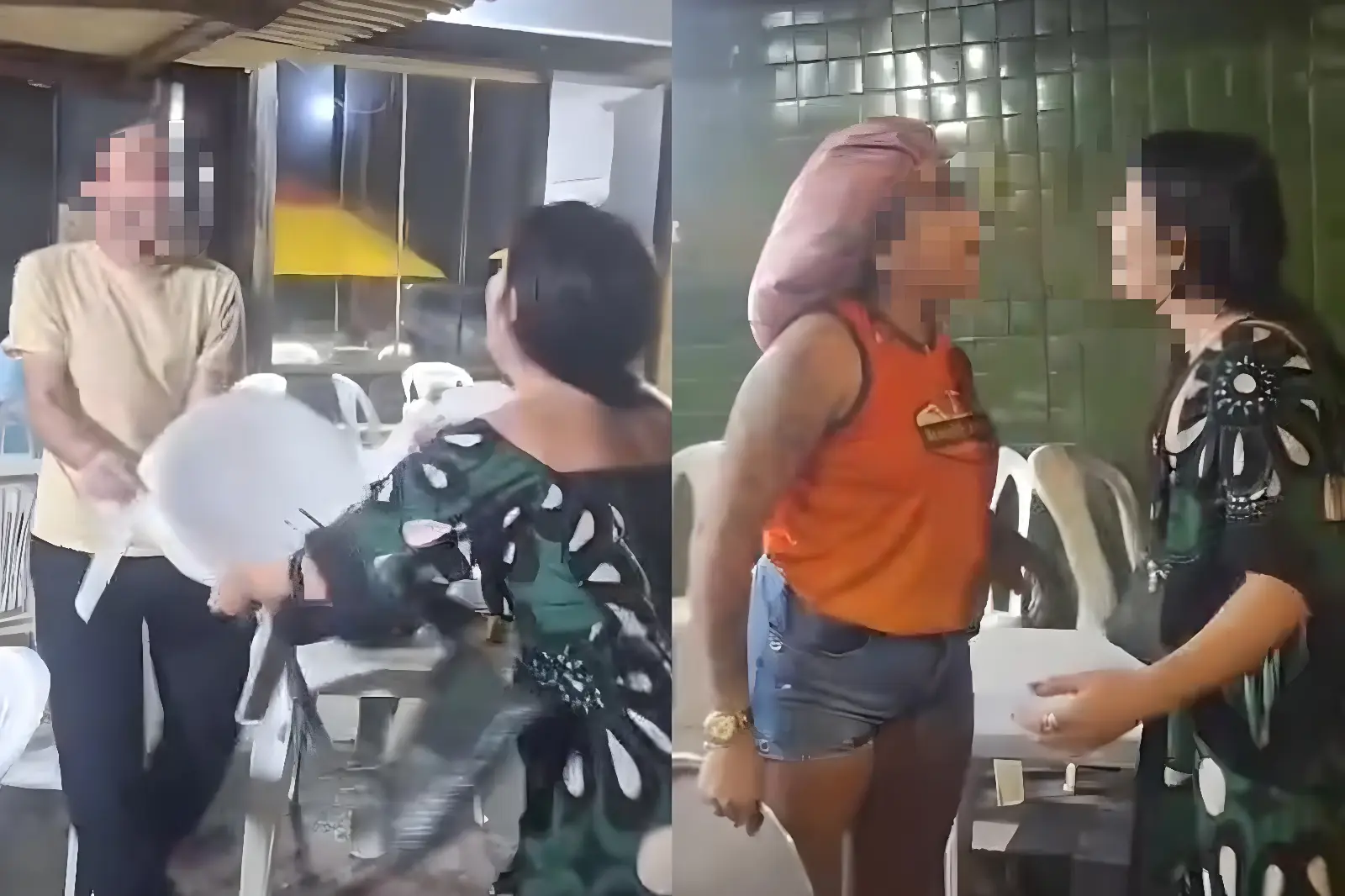 Mulher vomita em carro de app, agride motorista, dá cadeirada em testemunha e inicia briga generalizada em bar  (Foto: Reprodução/Redes Sociais)