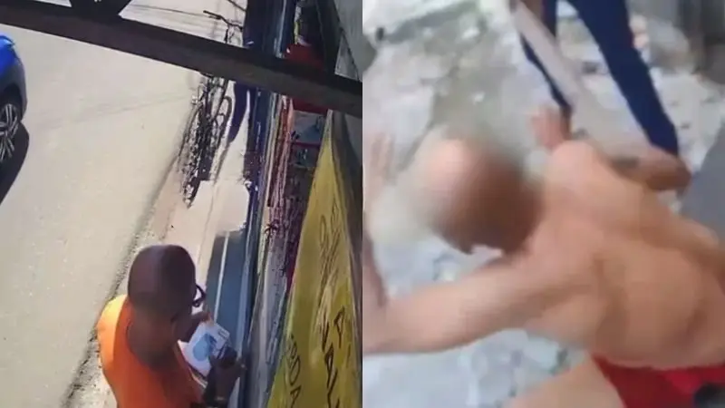 Homem foi agredido e ameaçado após furtar aparelho em loja (Foto: BNews)