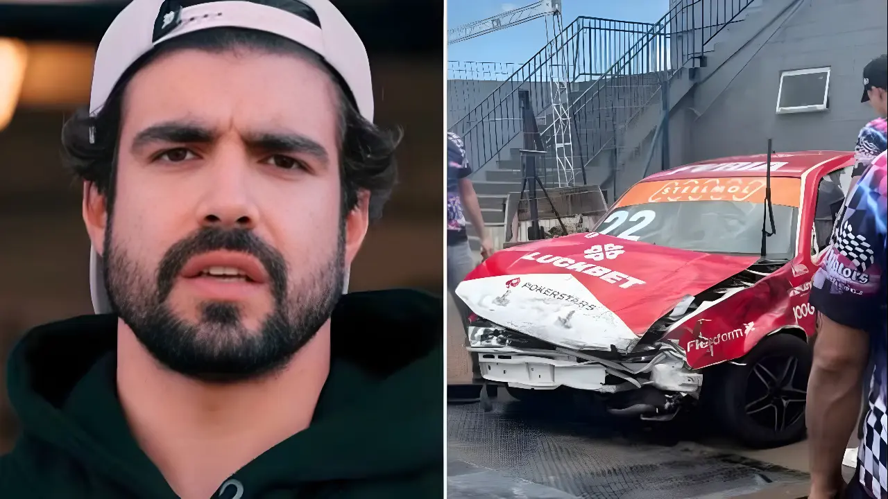 Caio Castro sofre acidente em treino após perder controle de veículo; veja imagem