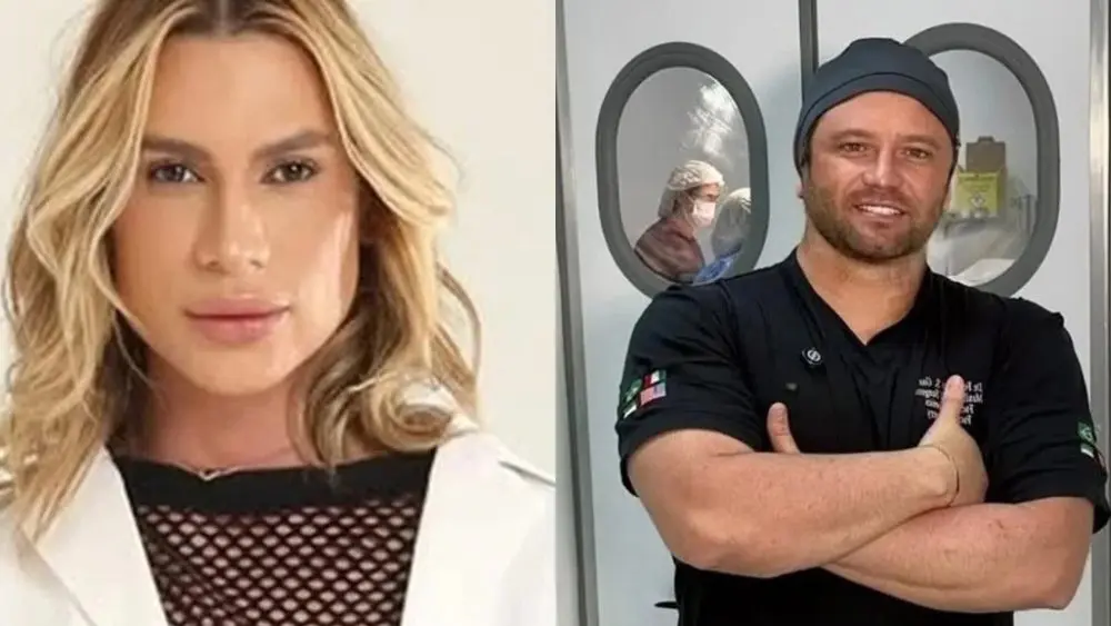 Influenciador (esquerda) e dentista (direita)