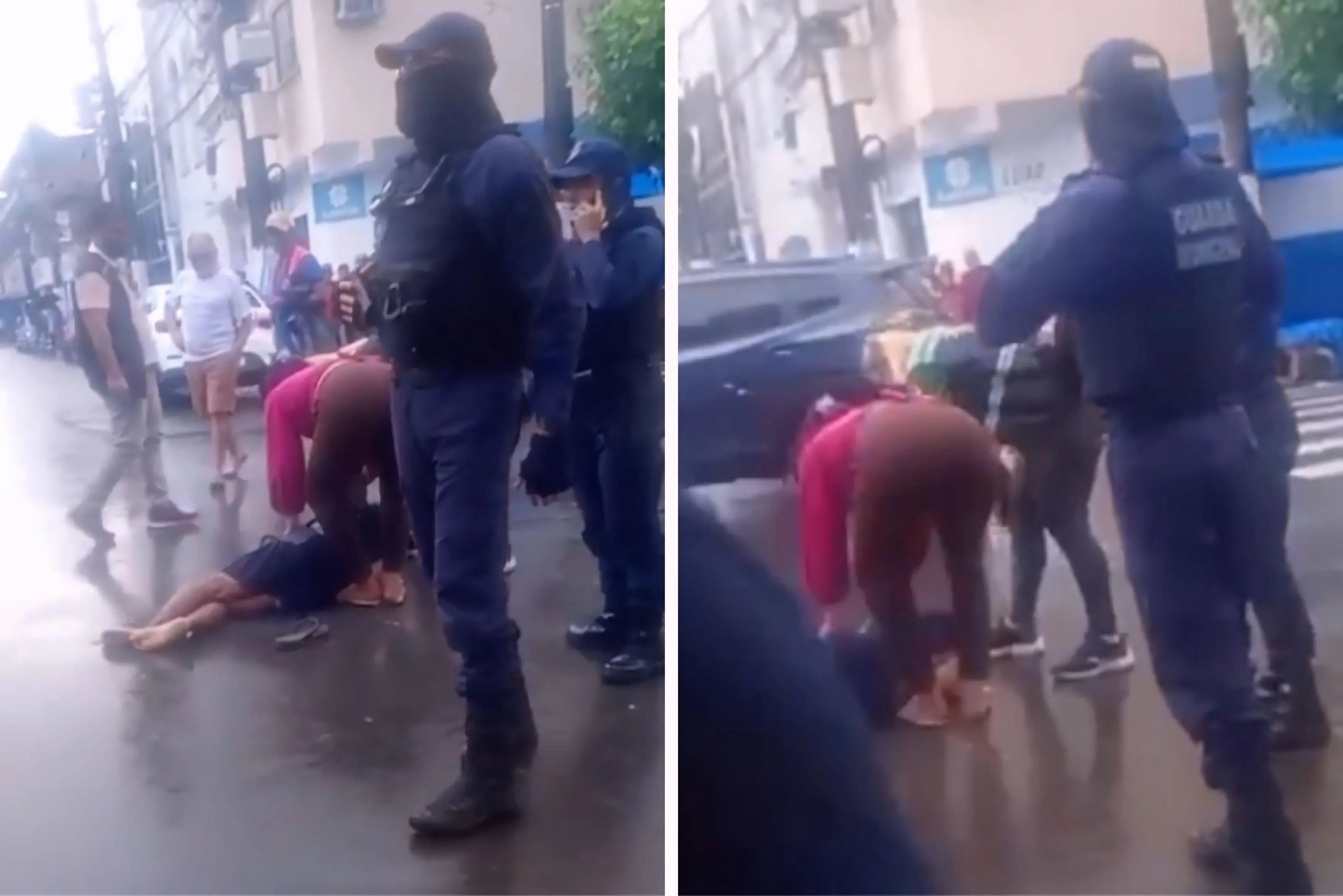Ambulante agredida em Manuas - ImagensReprodução: Internet 
