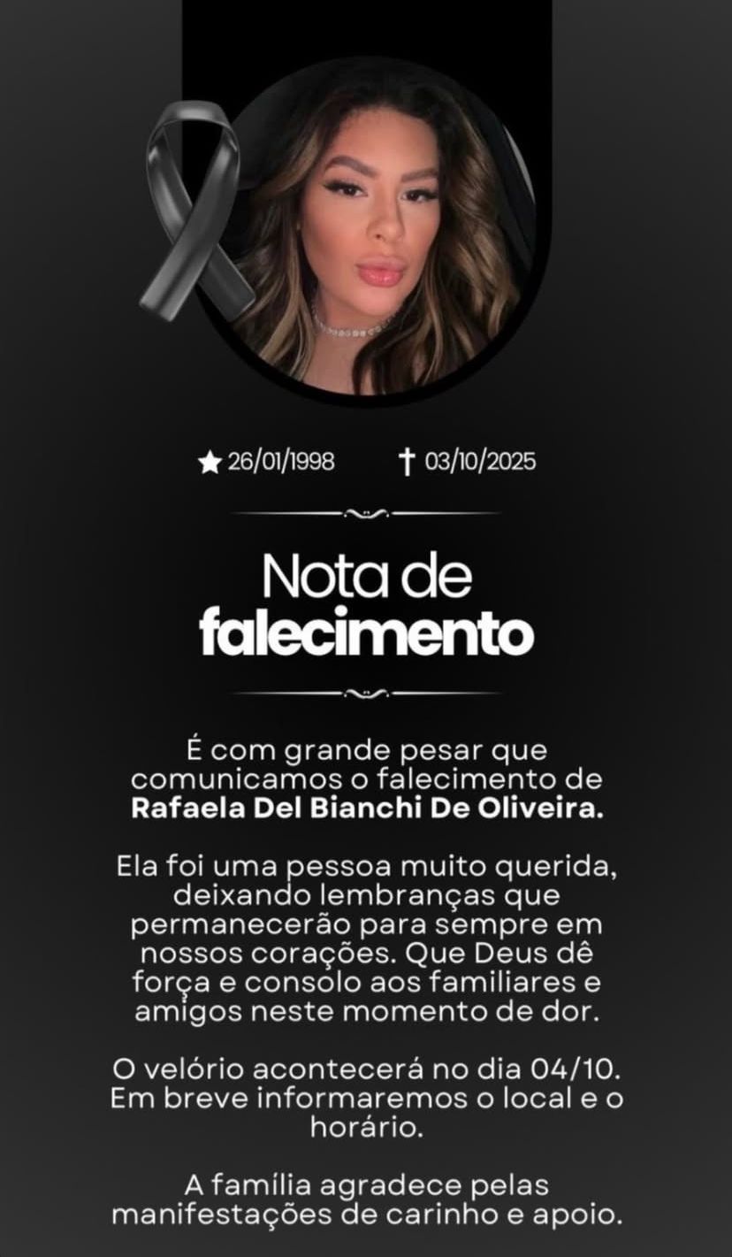 Amigos divulgam nota de pesar após morte de influenciadora (Foto: reprodução/Redes Sociais)