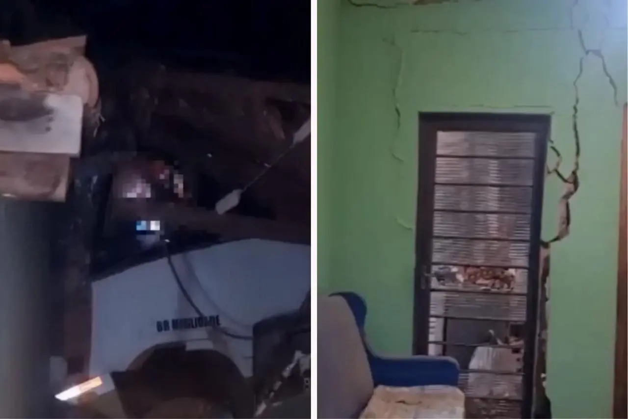 Ônibus desgovernado invade residência no interior de SP || Imagem-Reprodução: A Cidade ON