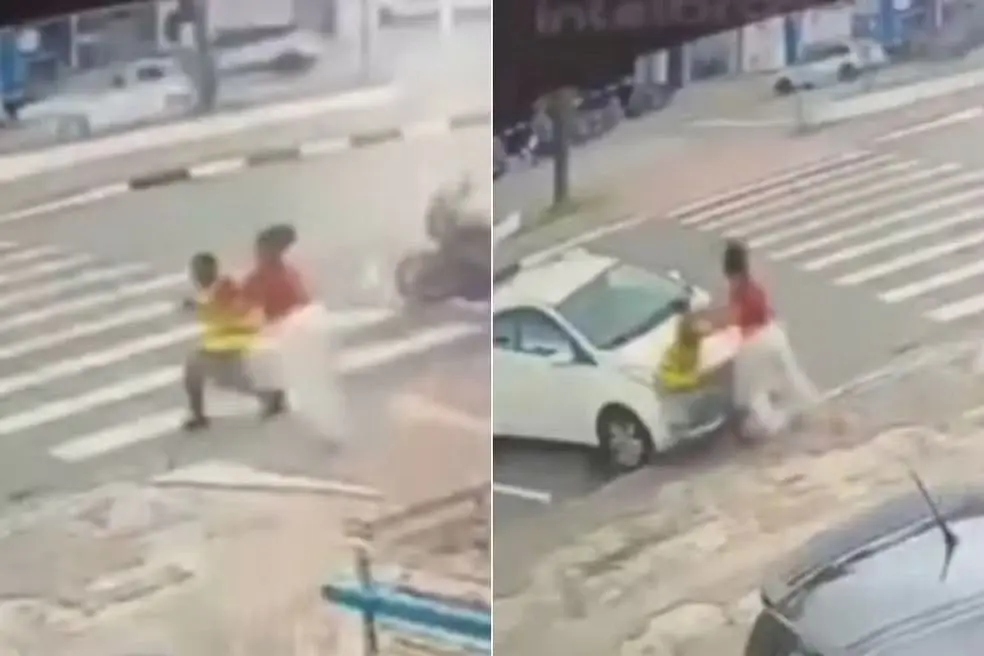 Homem assalta e morde o peito da vítima e acaba preso (Foto: Reprodução)