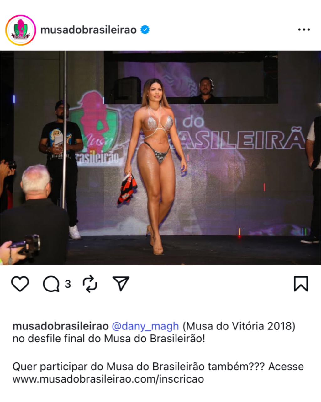 Day Magalhães participou do concurso 'Musa do Brasileirão' em 2018 \\ Imagens-Reprodução: Redes Sociais 