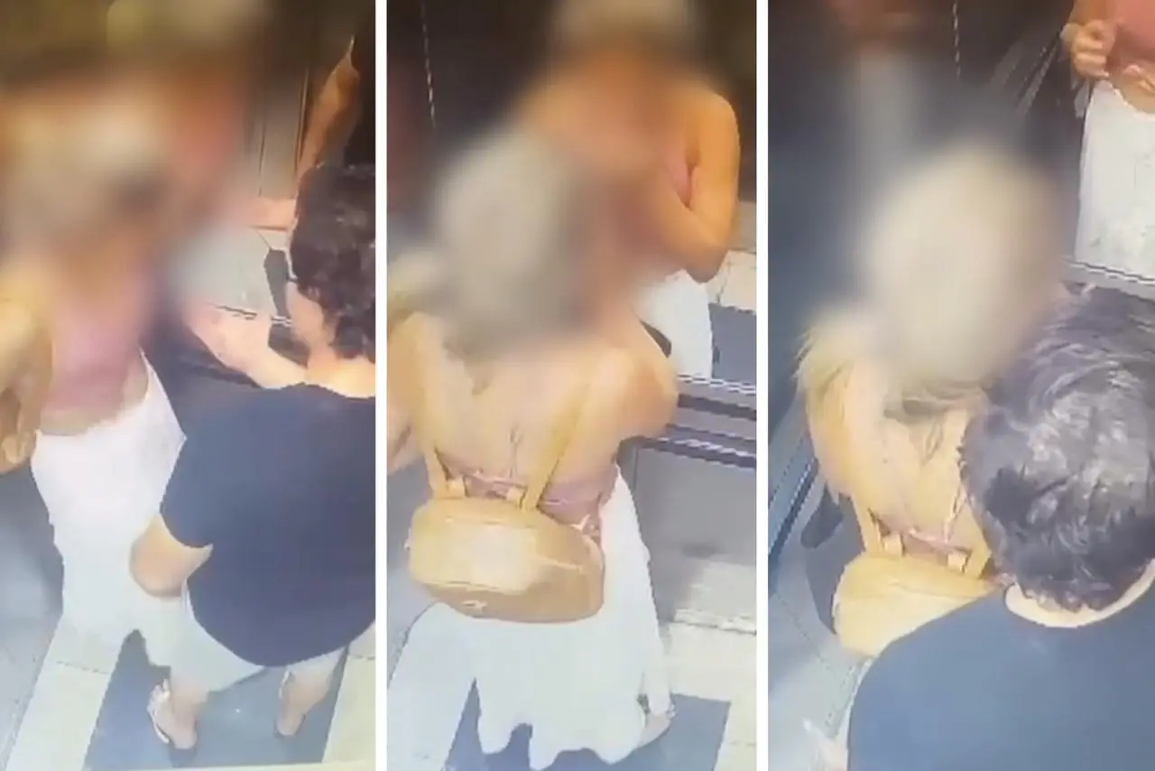 Câmeras de Segurança flagram mulher sendo agredida em hotel de luxo - Reprodução: InternetMetrópoles 