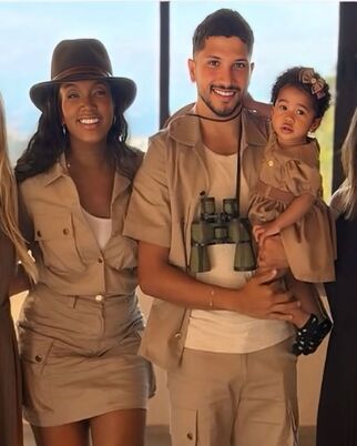 Yuri e Iza na festa da filha após separação || Reprodução: Redes Sociais