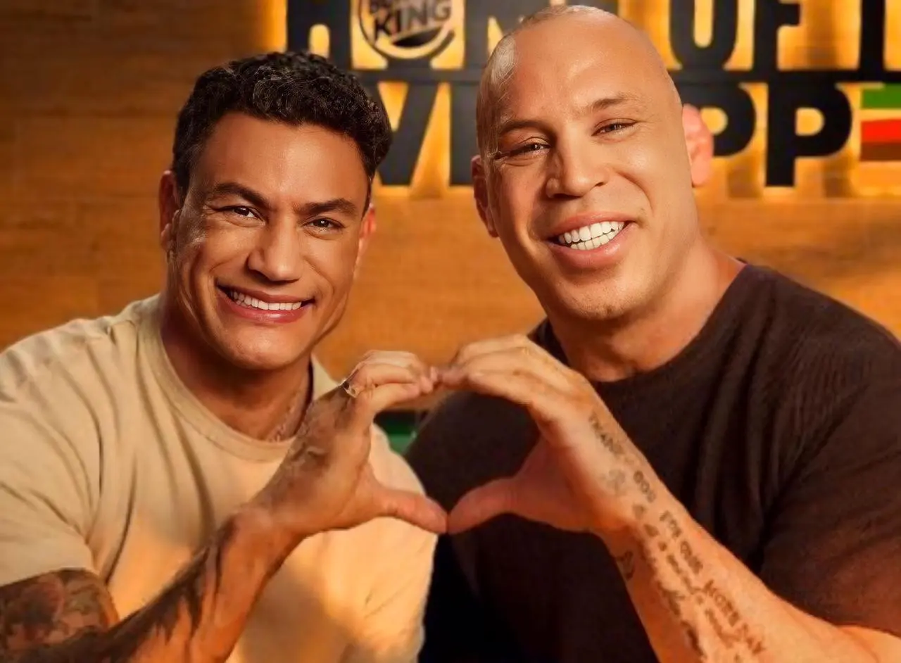 Popó e Wanderlei Silva em campanha publicitária para o Burger King - Reprodução: Redes Sociais 