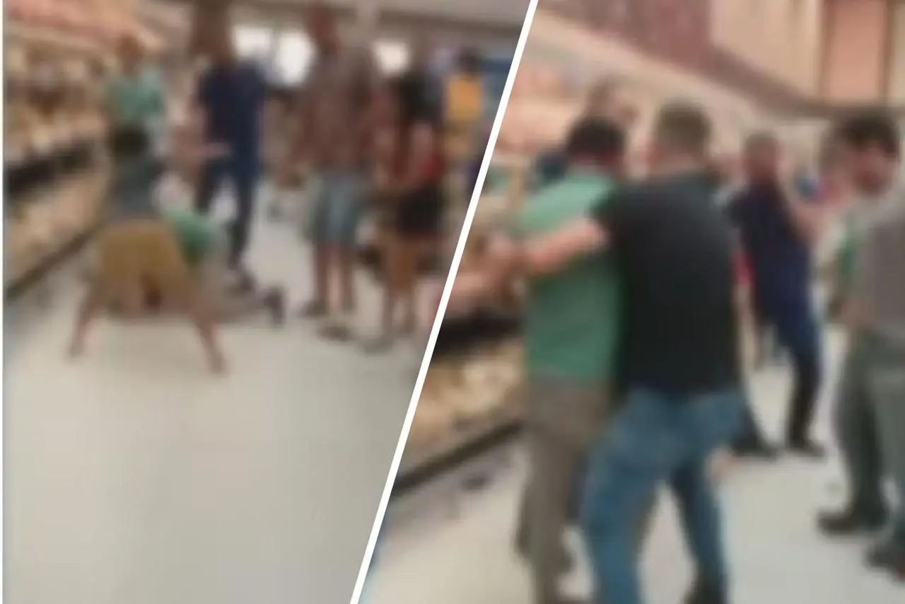 Briga na padaria de supermercado || Reprodução: Redes Sociais 